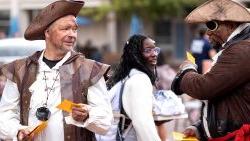 Emergency volunteers dressed as pirates